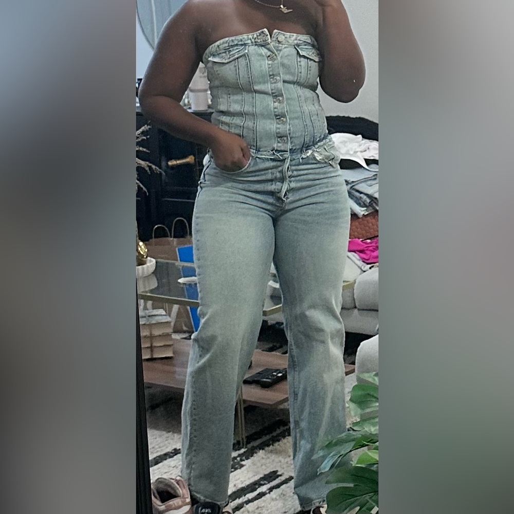 Zara denim jumpsuit